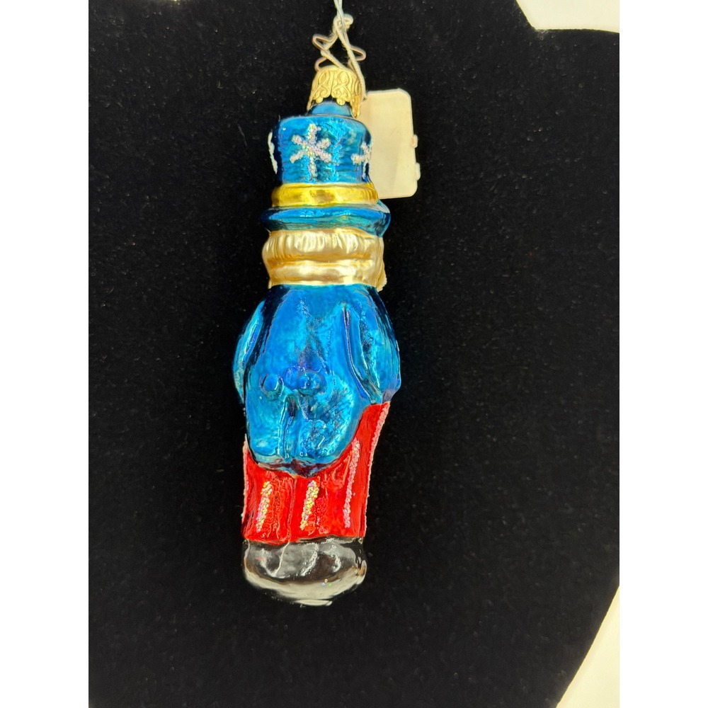 Vtg W Germany Glass Uncle Sam Christmas Ornament Patriotic 250th Anniversary - Picture 2 of 6